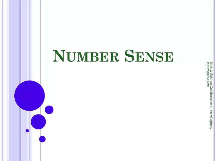 number sense n.