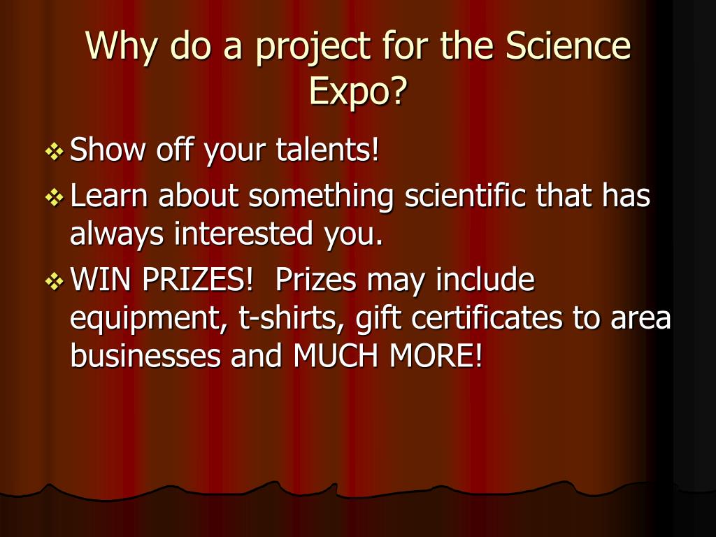 research plan for science expo