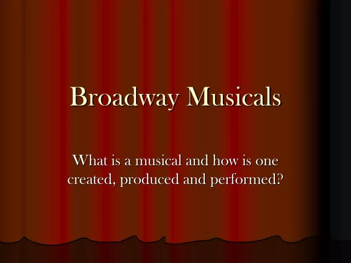 broadway musicals n.
