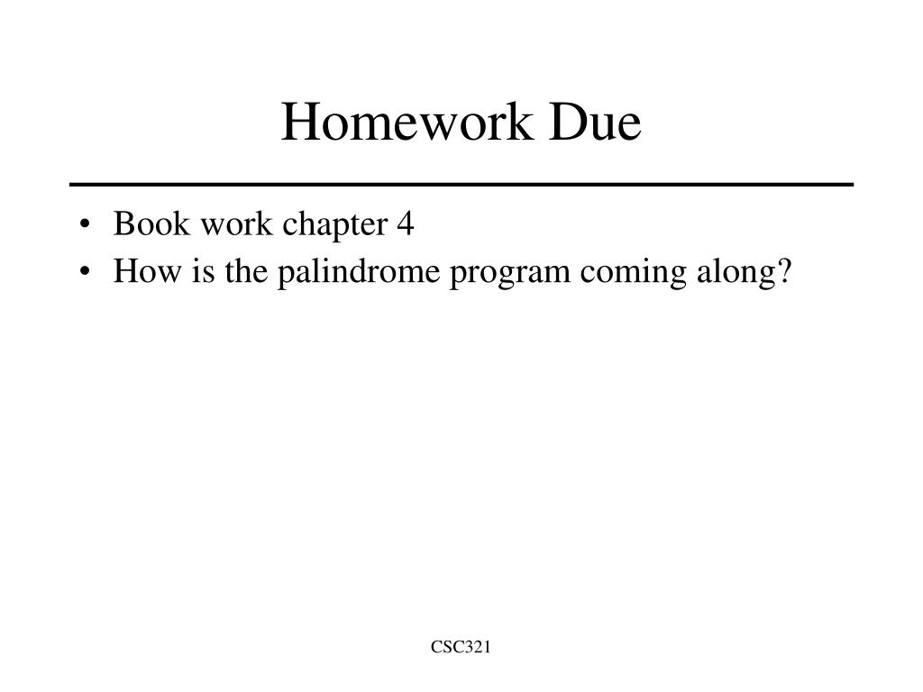 homework due meaning
