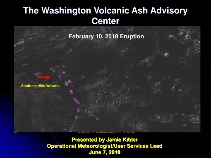 PPT The Washington Volcanic Ash Advisory Center PowerPoint