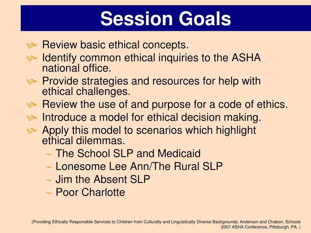 PPT ETHICS FOR REAL CASE STUDIES APPLYING THE ASHA CODE OF ETHICS