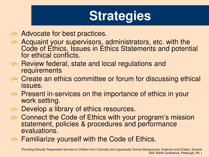 PPT ETHICS FOR REAL CASE STUDIES APPLYING THE ASHA CODE OF ETHICS