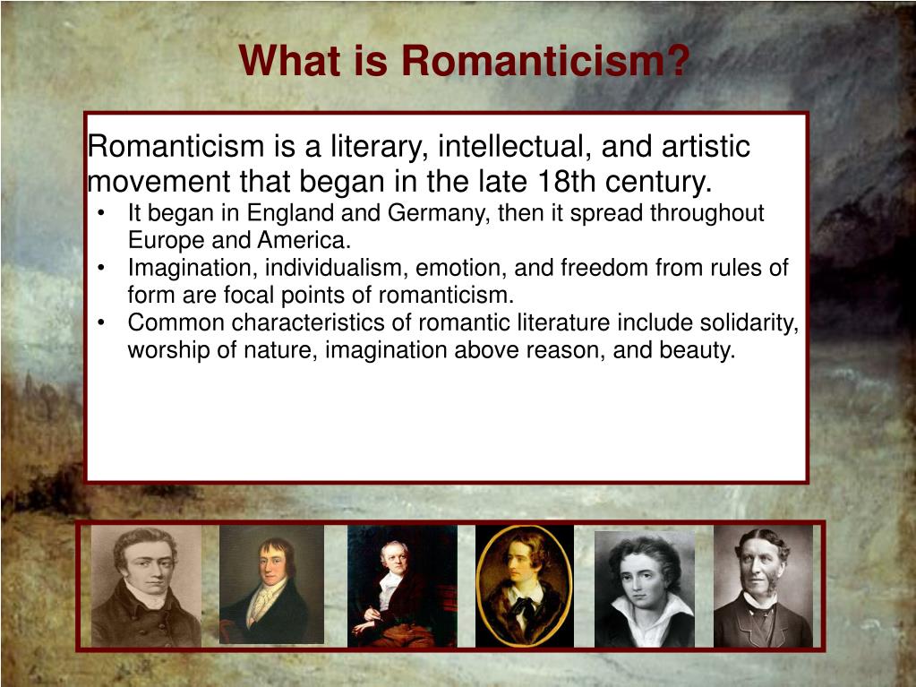 best examples of romanticism literature