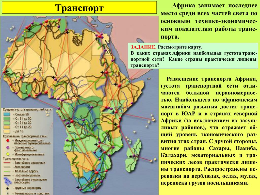 Какова роль африки в мире. Хозяйственная деятельность Африки карта. Транспортная сеть Африки. Транспорт Северной Африки. Транспортная сеть Северной Африки.