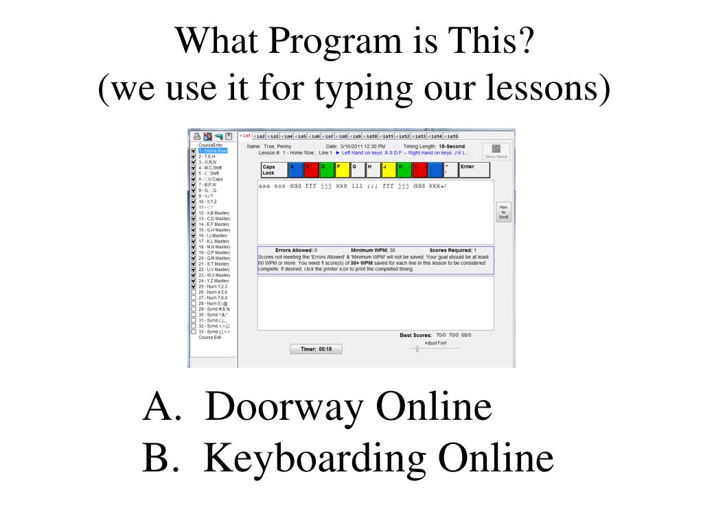 Typing  Doorway Online