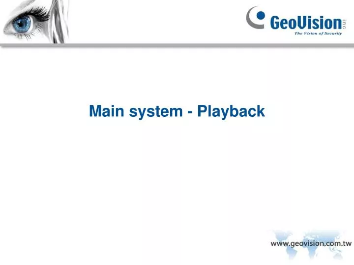 main system playback n.