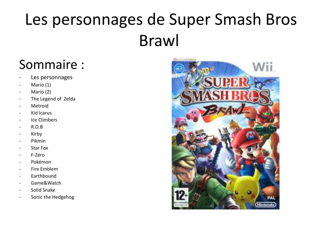 PPT - Les personnages de Super Smash Bros Brawl PowerPoint Presentation -  ID:5363305