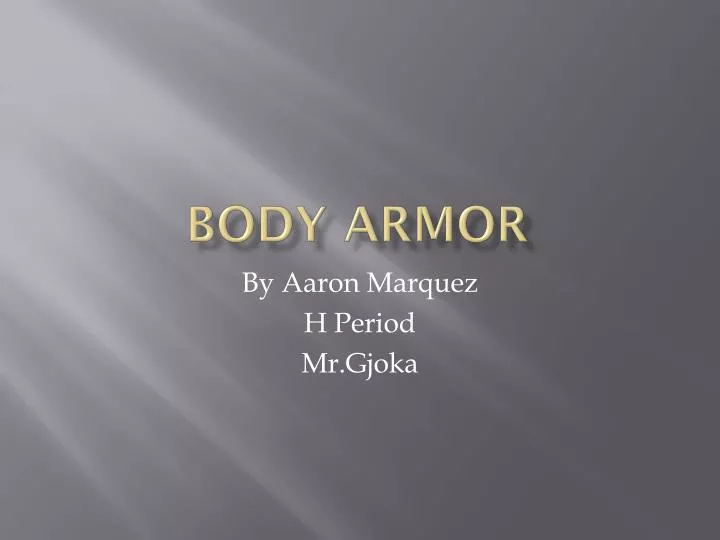 body armor n.