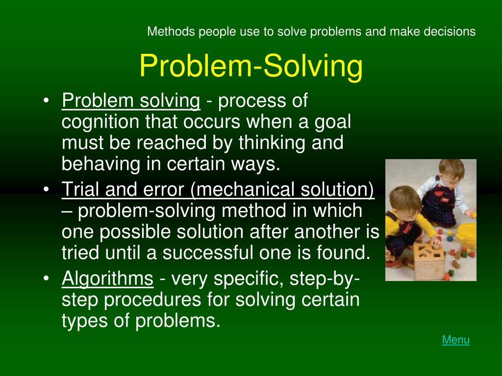 cognitive operations in problem solving