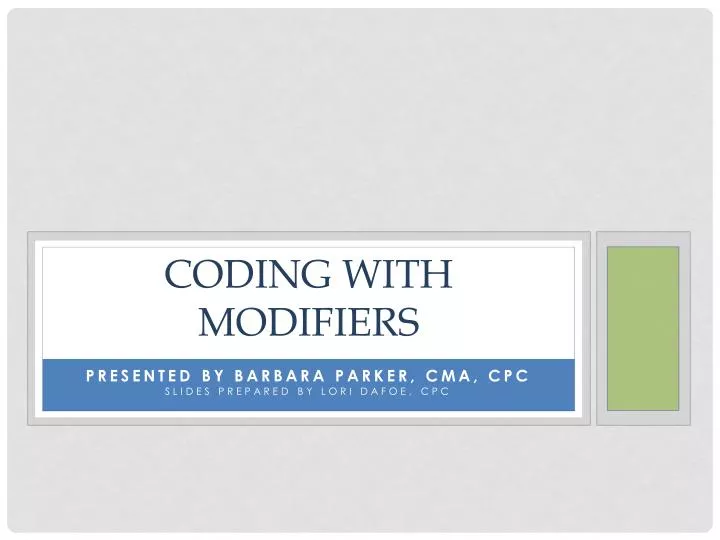 PPT Coding with Modifiers PowerPoint Presentation, free download ID