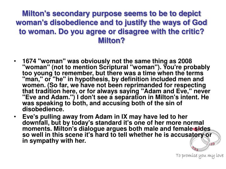 milton’s justification of god milton’s justification of god