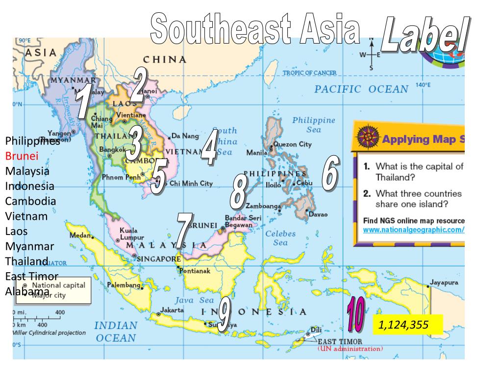 PPT - South East Asia Map PowerPoint Presentation, free download - ID ...