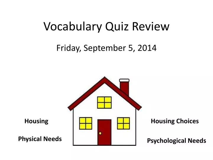 vocabulary quiz review n.