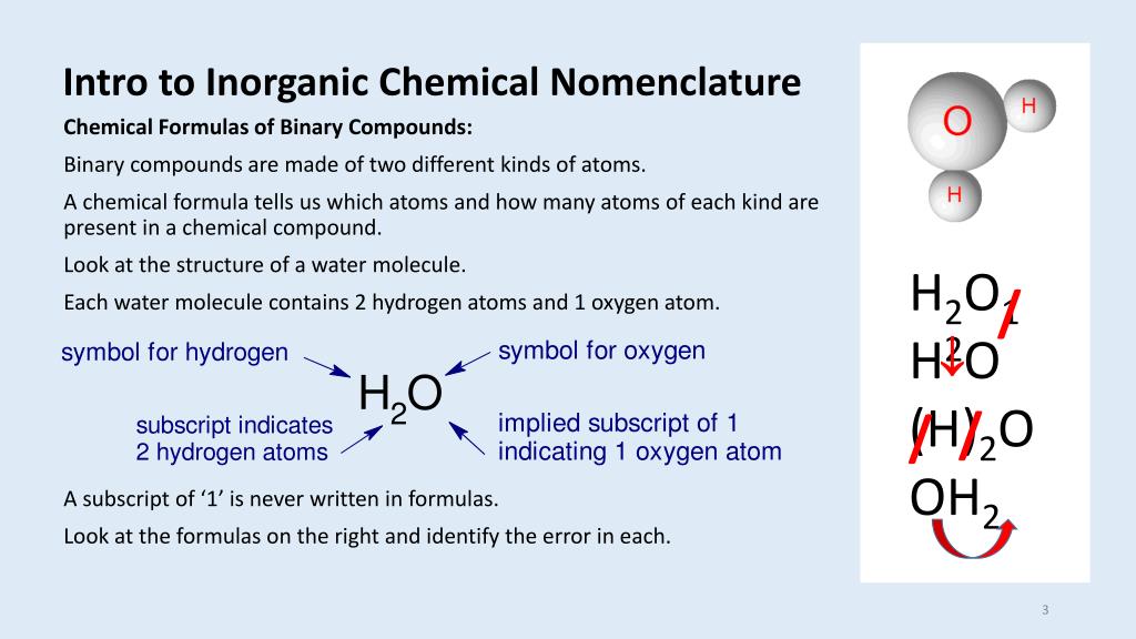 PPT - Intro to Inorganic Chemical Nomenclature Part 1, Binary Compounds ...
