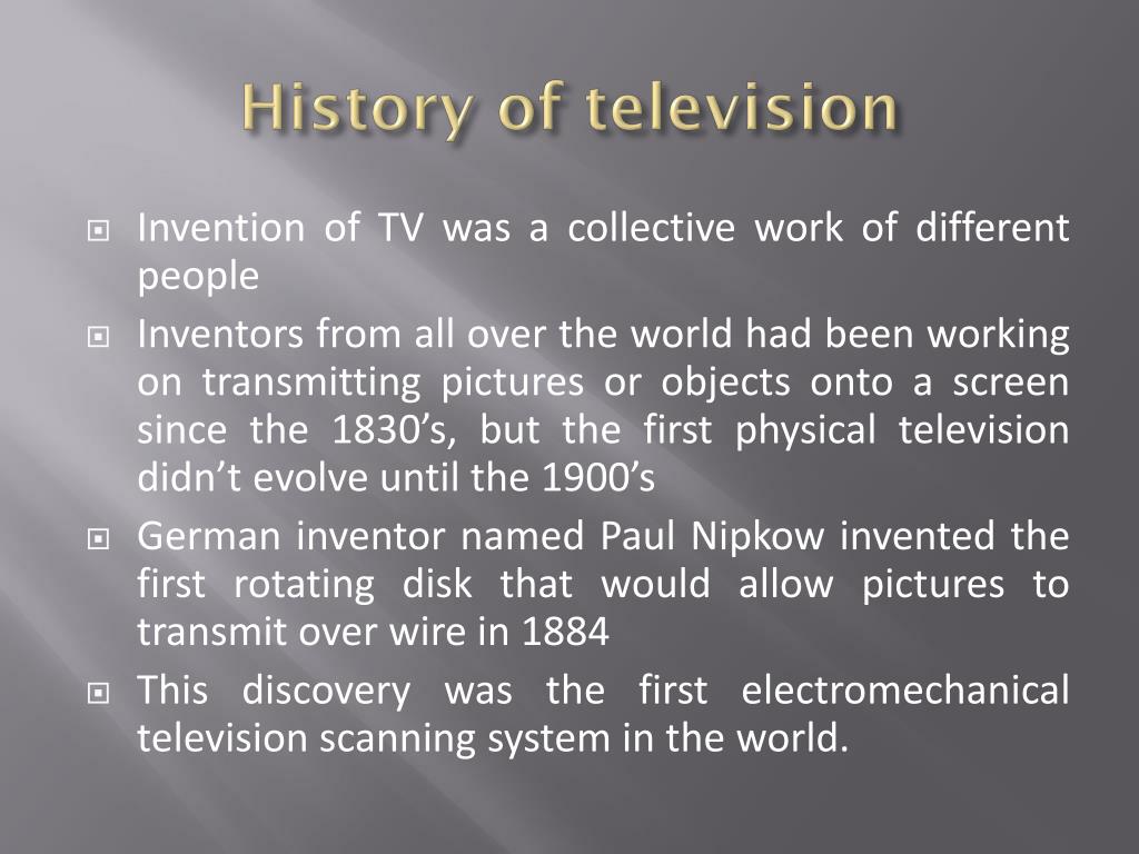 presentation about the history of television