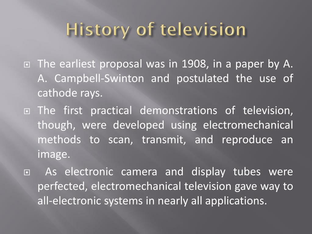 presentation about the history of television