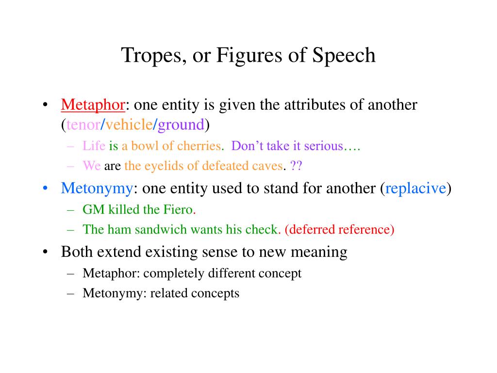 tropes and figures of speech