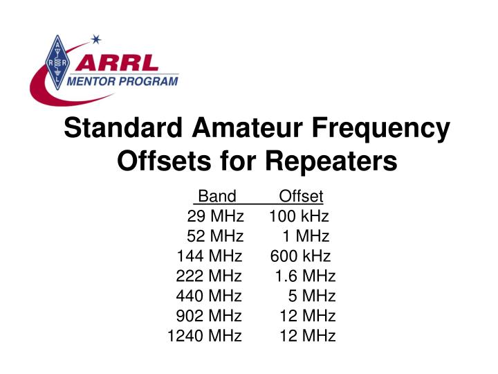 Amateur repeater frequency offset All amateur repeater frequency offset found site