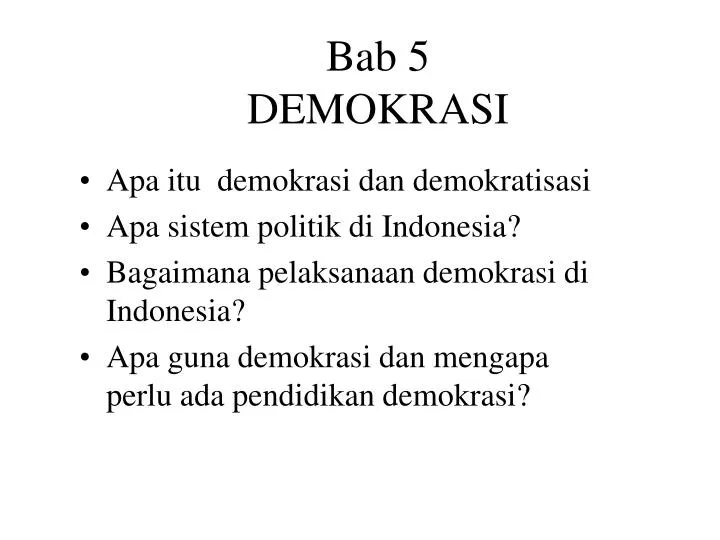 Ppt Bab 5 Demokrasi Powerpoint Presentation Free Download Id 5370952