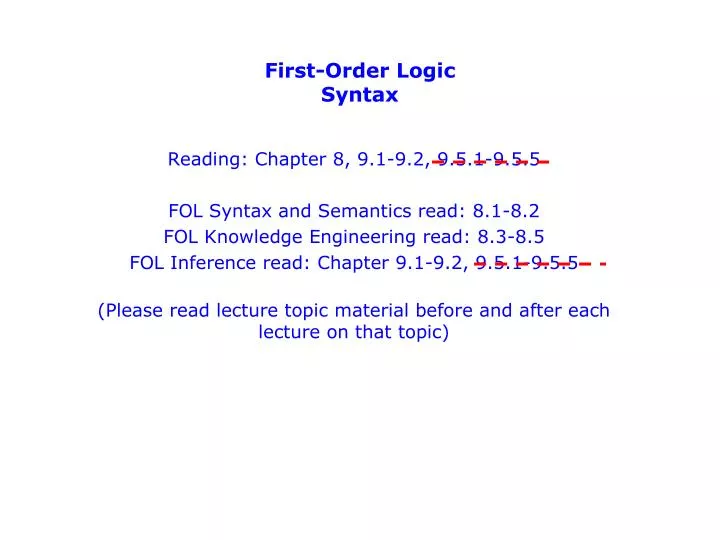 PPT FirstOrder Logic Syntax PowerPoint Presentation, free download