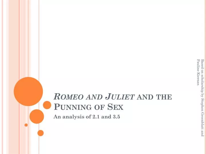 romeo and juliet and the punning of sex n.