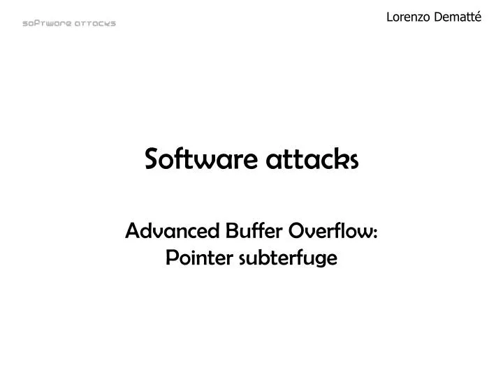software attacks n.