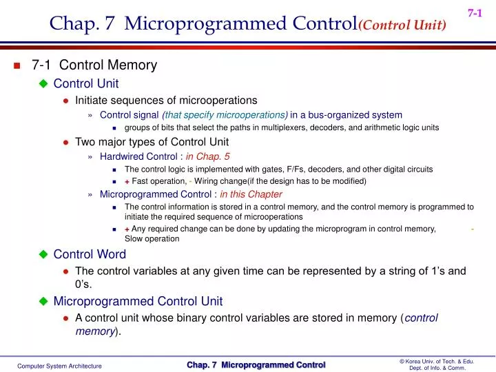 chap 7 microprogrammed control control unit n.